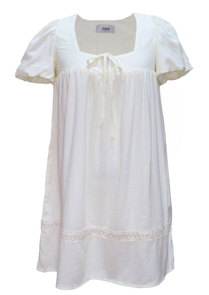 The Poet Babydoll Dress - Cream