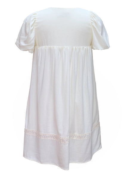 The Poet Babydoll Dress - Cream