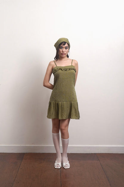 Sonia Dress & Scarf Olive Green